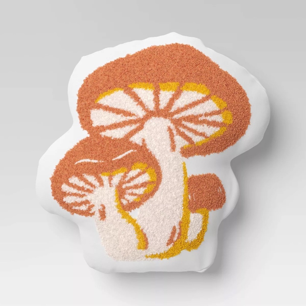 Mushroom Shaped Embroidered Throw Pillow - Target Room Essentials
